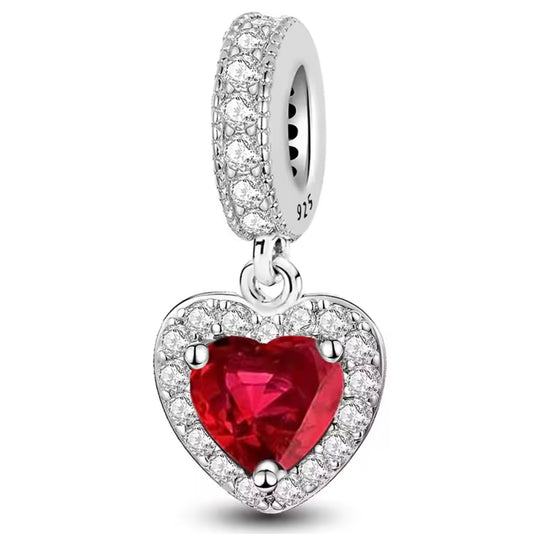 Dijen corazon piedras roja