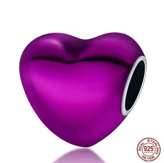 Dije corazon morado