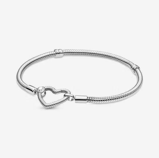 Pulsera corazon plata esterlina